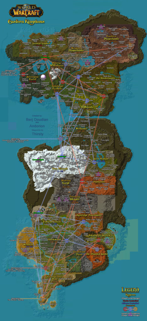 Classic World of Warcraft Azeroth Flightpaths